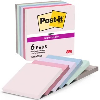 Post-it Haftnotiz 654-6SS-SOUL 76x76mm 90Blatt 6St.