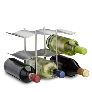 Relaxdays Weinregal 27 x 22 x 16,5 cm Silber