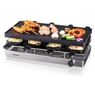 Cloer 6458, 8 Person(en), Aluminium, 1 Zone(n), Aluminium, Schwarz, Rechteckig, Aluminium - Silber, Schwarz