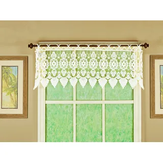 Today's Curtain Medaillon Makramee-Volant, 30,5 cm, Ecru, 35 B x 12 L