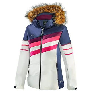 Black Crevice Damen-Skijacke I Damen-Winterjacke in verschiedenen Farben & Größen I Wind- & wasserdichte Damen-Funktionsjacke I Damen-Winter-Outdoorjacke mit Kapuze mit Kunstpelz-Besatz