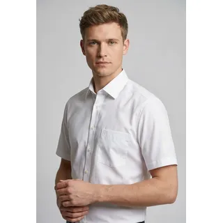 Kurzarmhemd MARVELIS, Herren, Gr. 37, N-Gr, hellbeige, Web, Obermaterial: 100% Baumwolle, Hemden Kurzarmhemd, modern fit, Busnesshemd, New Kentkragen, bügelfrei