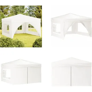 vidaXL Partyzelt Faltbar mit Seitenwänden Weiß 3x3 m - Partyzelt - Partyzelte - Pavillon - Pavillon - Weiß