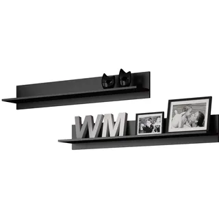 Mirjan24 Wandboardset Soho S05 , Schwarz , Holzwerkstoff , Rechteckig , 125x20x20 cm , Wohnzimmer, Regale, Wandboards