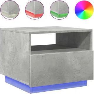 vidaXL Couchtisch mit LED-Leuchten Betongrau 50x49x40 cm - Grau