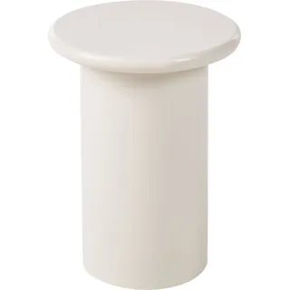 BELIANI Beistelltisch Weiß MDF Rund Klein Skandinavischer Stil Scandi Modernes Design für Wohnzimmer - Weiß