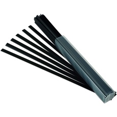 Power-TEC 91331 Polypropylen-Streifen für Kunststoffreparatur, flach, 11 mm, Schwarz, 50 Stück