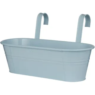 Butlers Hängetopf Zinc , Hellblau , Metall , 15 cm , Dekoration, Blumen & Blumentöpfe, Übertöpfe