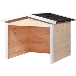 Dobar Mährobotergarage aus Holz als Bausatz mit Bitumendach 76 x 68 x 52 cm