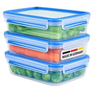 Emsa Frischhaltedose rechteckig blau 5,8 cm 1,2 l 3-teiliges Set