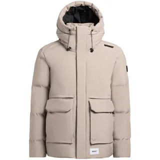 Winterjacke KHUJO "Winterjacke Dave", Herren, Gr. M, beige (greige), Obermaterial: 100% Polyester PES.  Obermaterial: Futter: 100% Polyester PES. 100% Polyester PES., Jacken Winterjacke