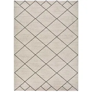 Atticgo Kurzflorteppich Weiß Malika 60/120 cm , Textil , Ethno , Rechteckig , 60x120 cm , Oeko-Tex® Standard 100 , antistatisch, für Fußbodenheizung geeignet, leicht zusammenrollbar , Teppiche und Böden, Teppiche