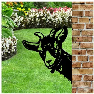 CCWORAN Metall Schafe Garten Ornamente Für Zäune Dekorationen Outdoor Home Schafe Tiere Garten Dekor Skulpturen Rostige Gusseisen Silhouetten Baum Hof ​​Wandkunst Geschenk Schafe