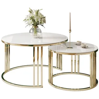 lookway Lori Glass Gold Weiß 70 x 48 cm