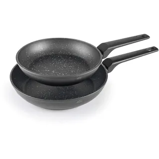 Lacor - 26400 - Set zwei Pfannen geschmiedet Aluminium, Antihaft, geeignet für alle Arten von Küchen einschließlich Induktion, Vollinduktion, 20 und 24cm, ökologisch und ohne PFOA