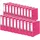 Original Falken 20er Pack PP-Color Kunststoff-Ordner. Made in Germany. 8 cm breit DIN A4 Pastell-Farbe pink Ringordner Vegan Aktenordner Briefordner Büroordner Plastikordner Schlitzordner