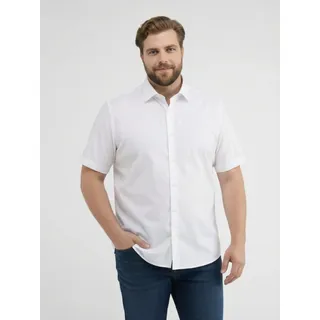 Kurzarmhemd LERROS "1/2 Hemd mit COOL & DRY Funktion, grosse Größen", Herren, Gr. 3XL, Normalgrößen, broken weiß, 75% Baumwolle, 25% Polyester, Hemden Kurzarmhemd
