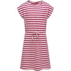 ONLY Mädchen Konmay S/S Dress Noos JRS Jerseykleid, Very Berry/Stripes:Cloud Dancer, 158-164 EU