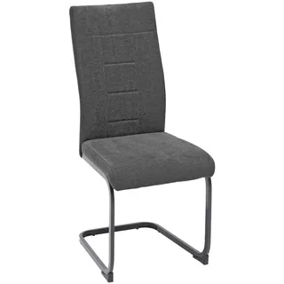Carryhome Schwingstuhl , Anthrazit, Schwarz , Metall, Textil , C-Form , 43x99x62 cm , Esszimmer, Stühle, Schwingstühle
