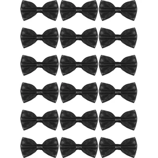 24 Stück Herren Fliegen formell Satin solide mit verstellbarem Nackenband Fliegen für Herren