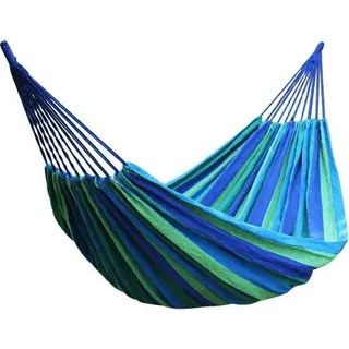 Leinwand-Hängematte für Draußen - Blau-Grün - 1,6 Meter - für Garten, Camping und Reisen