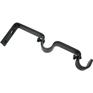 GARDINIA Doppelträger 1-läufig Ø 16 mm 7 cm Schwarz
