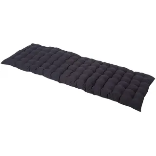 Homescapes Bankauflage 3-Sitzer schwarz 143/48/5 cm , Schwarz , Textil , Rechteckig , 48x5x143 cm , Oeko-Tex® , Heimtextilien, Wohntextilien, Sitzkissen