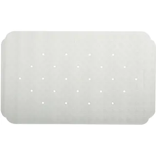 Spirella Duschmatte Ruby Badematte Duscheinlage antibakteriell rutschfest mit Saugnäpfen-Weiß-ca. 53 x 53 cm-Naturkautschuk, White