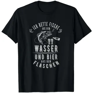 Ich rette Fische aus dem Wasser und Bier aus Flaschen. T-Shirt