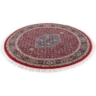 THEKO »Benares Bidjar« rund 12 mm Höhe reine Wolle, handgeknüpft, mit Fransen,