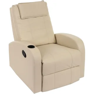 Mendler Fernsehsessel Durham Kunstleder 76 x 99 x 76 cm Beige