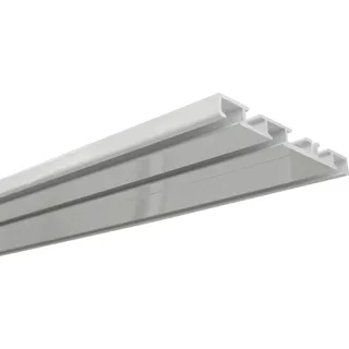 GARDINIA Vorhangschiene 3 läufig-läufig Fixmaß Serie Aluminim-Vorhangschiene, weiß