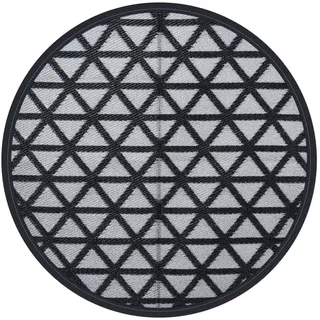 vidaXL Outdoor-Teppich ARAKIL Schwarz Ø200 cm PP