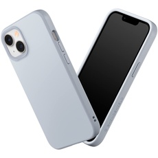 RhinoShield Case kompatibel mit [iPhone 14/13] | SolidSuit - Stoßdämpfende & schlanke Schutzhülle mit Premium Finish - 3.5 Meter Fallschutz - Silbergrau