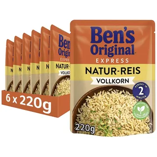 BEN’S ORIGINAL BEN'S ORIGINAL Express Reis, Schnell und Einfach, Naturreis, 6 x 220g, 6 Packungen