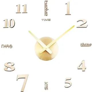 Gross Metall-Kloster für DIY Wanduhr groß, modern, 3D Spiegel-Sticker, stille Wanduhr für Wohnzimmer, Schlafzimmer, Hotel Dekoration