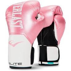 Everlast Unisex – Erwachsene Boxhandschuhe Pro Style Elite Glove Handschuhe Pink/Weiß 12oz