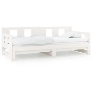vidaXL Tagesbett Ausziehbar 90 x 200 cm weiß