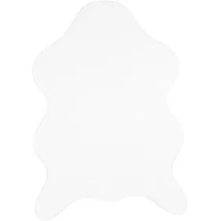 Novel Fellteppich , Weiß , Textil , Uni , Tierform , 100x150 cm , Oeko-Tex® Standard 100 , Teppiche und Böden, Teppiche, Schaffelle & Kuhfelle