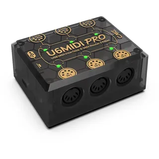 CME U6MIDI Pro – MIDI-Interface mit Router, Mapper & Filter – Plug-and-Play USB MIDI für Computer – Standalone 3-In/3-Out MIDI für Merge, Split & Thru