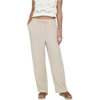 Leinenhose mit Kordelzug und elastischem Bund | L / 32L - Gelb