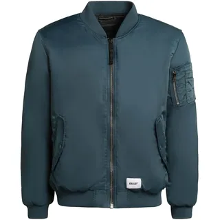 Bomberjacke KHUJO "Bomberjacke Adon", Herren, Gr. XL, blau (petrol blau), Obermaterial: 100% Nylon NY.  Obermaterial: Futter: 100% Nylon NY. 100% Polyester PES., gerade hüftbedeckend, Rippstrickbündchen, Jacken Bomberjacke, Leichte Winterjacke in Shiny-Optik