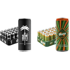afri cola, 24er Pack, EINWEG (24 x 330 ml) & Bluna Orangenlimonade, EINWEG 24x330 ml