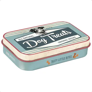 Nostalgic Art Leckerli-Dose PfotenSchild blau 6 x 9,5 x 2 cm