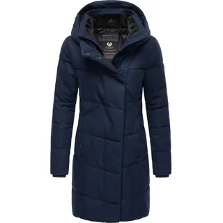 Ragwear Wintermantel Pavla Coat«, stylischer Damen Steppmantel in Woll-Optik blau