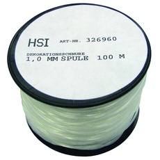 HSI Dekorationsschnüre Perlon transparent 0,8 mm/100 m, 1 Stück, 326950.0