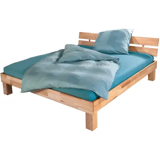 Bubema Juliane – Massivholzbett aus Kernbuche in Naturoptik, natur geölt - 90x200