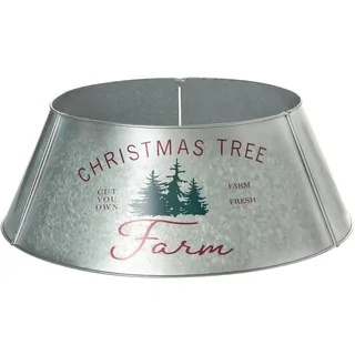 Beliani Weihnachtsbaumkragen Silber 25 cm