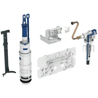 Geberit Umbauset (weiß, 2-Mengen-Spülung mit Typ 383 Füllventil, für Typ 110, 800 UP-Spülkasten, Innengarnitur, Toiletteninstallation, Spülkastenumbauset, Zubehör für Spülkasten) 240515005