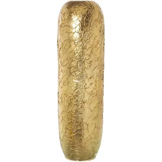Bodenvase aus Keramik in Gold, 20 x 62 cm, Öffnung 9 cm